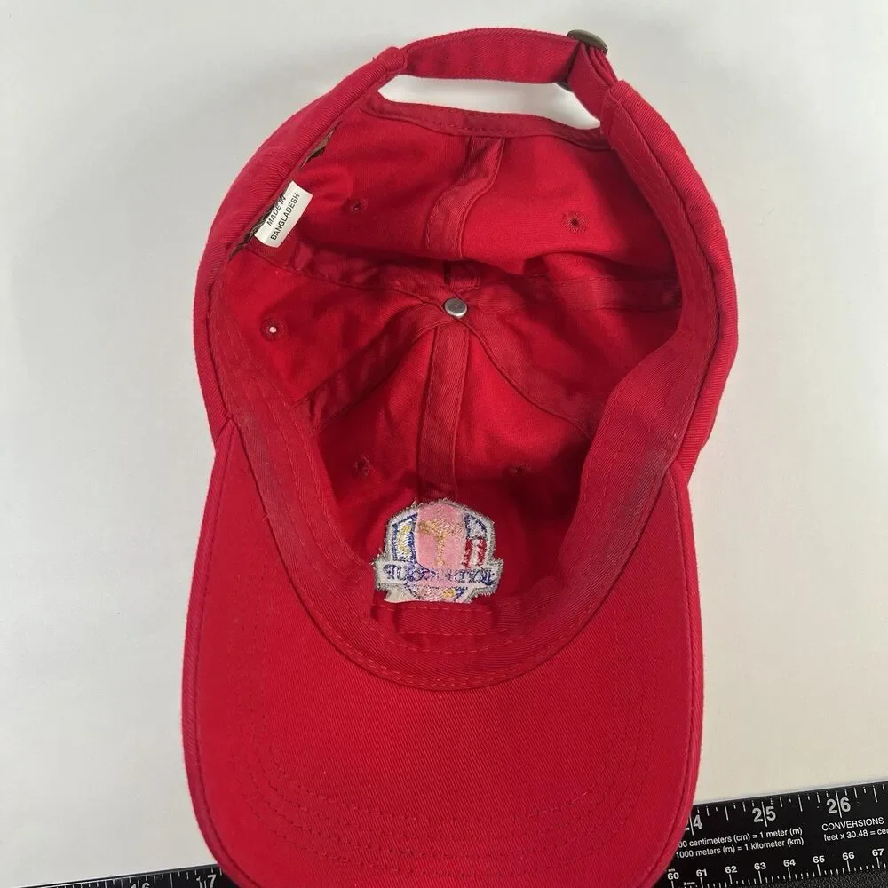 2012 Ryder Cup Medinah Red Golf Hat Cap Adjustable ML Caps USA Europe